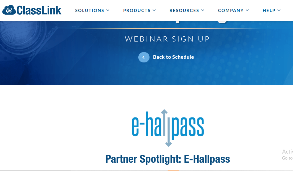 eHallPass ClassLink